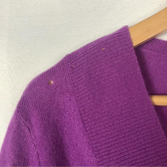 Anthropologie The Cashmere Collection Cassini Purple Knit Sweater XS - Picture 5 of 5
